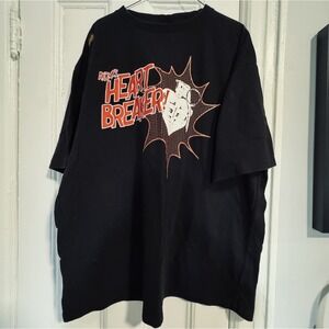 Akademiks T Shirt Men's Size XXL Black Heart Breaker Y2K